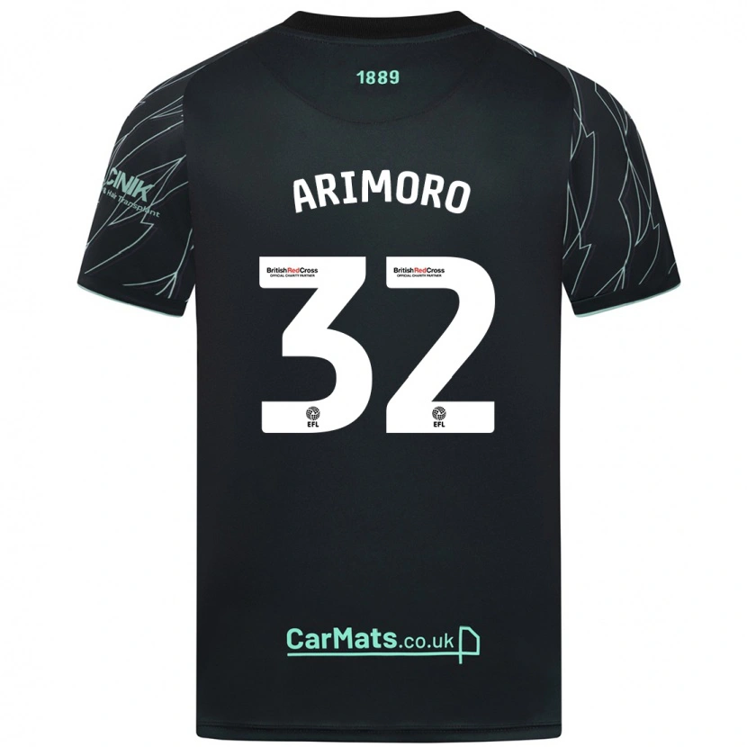 Danxen Hombre Camiseta Juliet Adebowale-Arimoro #32 Negro Verde 2ª Equipación 2024/25 La Camisa México