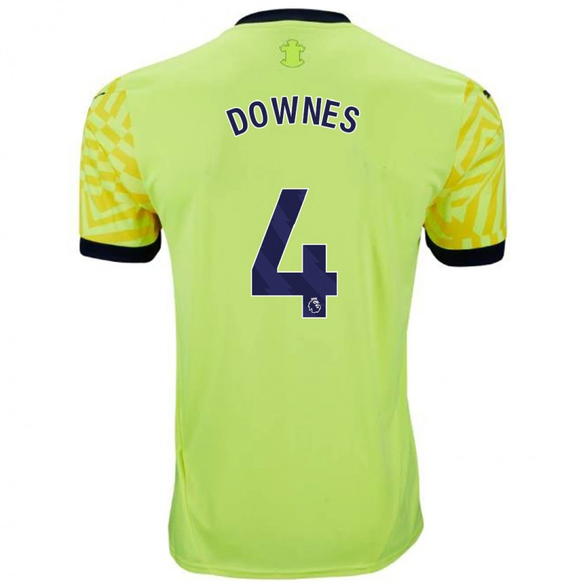 Danxen Hombre Camiseta Flynn Downes #4 Amarillo 2ª Equipación 2024/25 La Camisa México