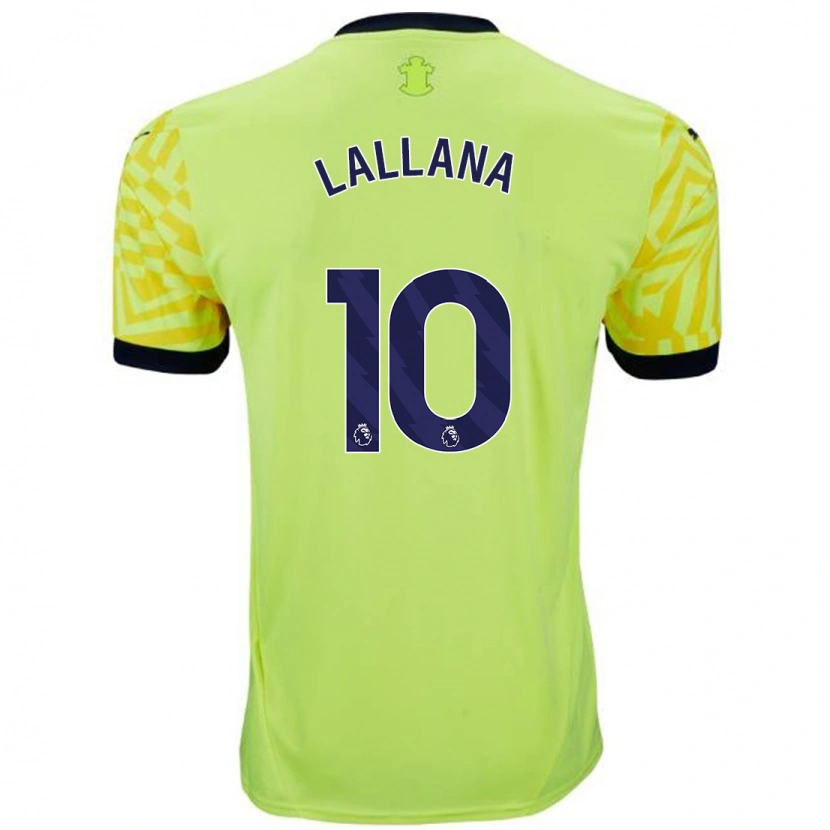Danxen Hombre Camiseta Adam Lallana #10 Amarillo 2ª Equipación 2024/25 La Camisa México