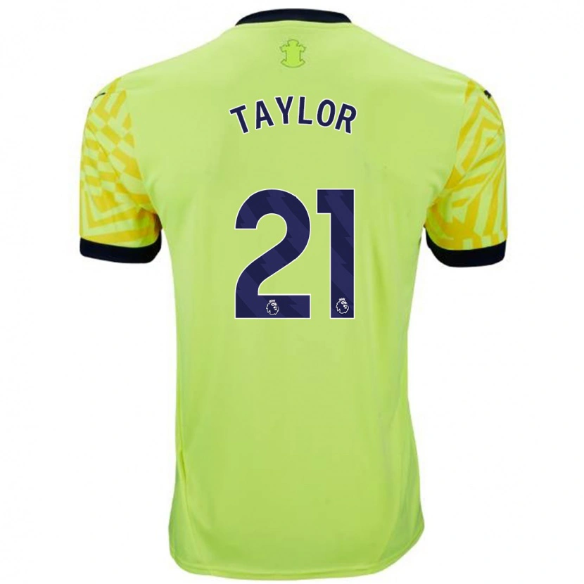 Danxen Hombre Camiseta Charlie Taylor #21 Amarillo 2ª Equipación 2024/25 La Camisa México
