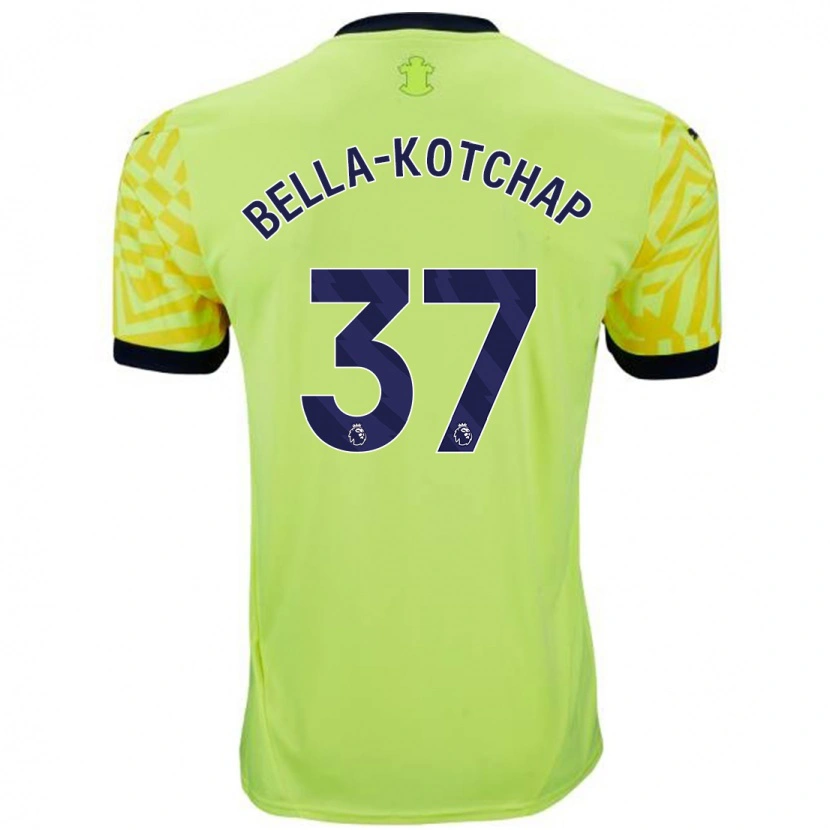 Danxen Hombre Camiseta Armel Bella-Kotchap #37 Amarillo 2ª Equipación 2024/25 La Camisa México