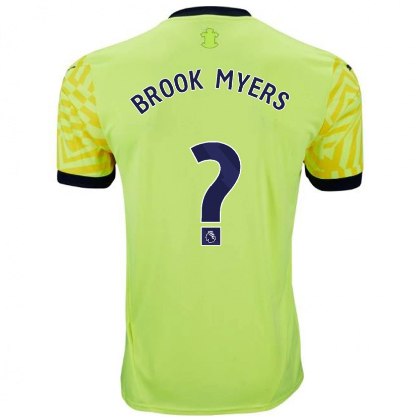 Danxen Hombre Camiseta Brook Myers #0 Amarillo 2ª Equipación 2024/25 La Camisa México