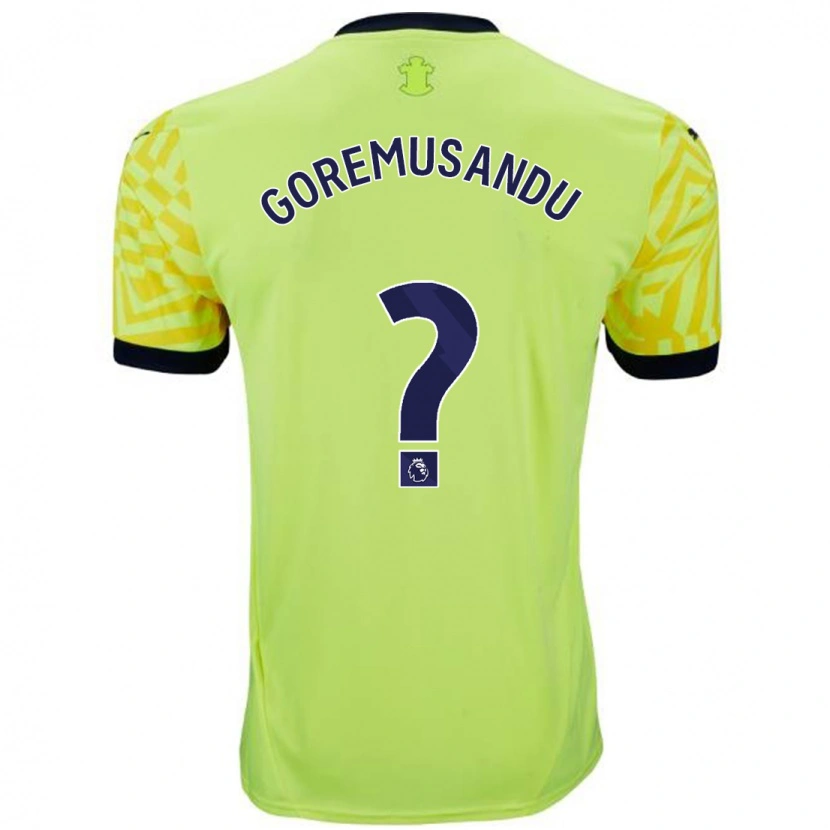 Danxen Hombre Camiseta Tino Goremusandu #0 Amarillo 2ª Equipación 2024/25 La Camisa México