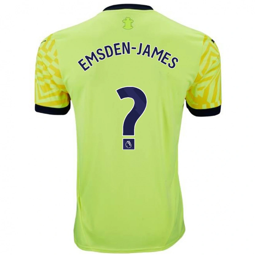 Danxen Hombre Camiseta Harley Emsden-James #0 Amarillo 2ª Equipación 2024/25 La Camisa México