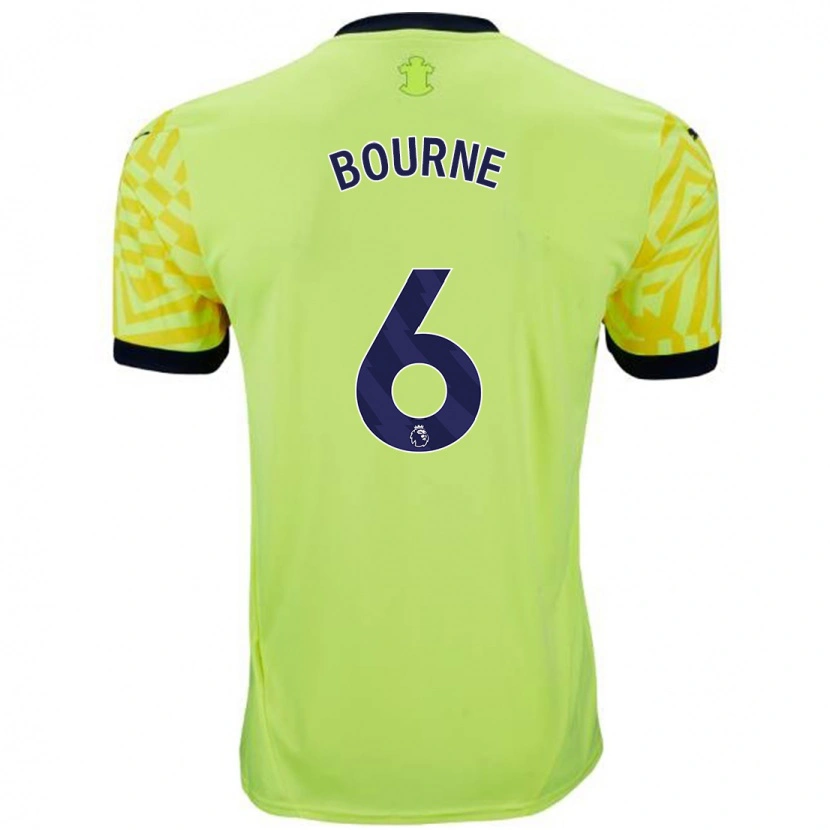 Danxen Hombre Camiseta Tara Bourne #6 Amarillo 2ª Equipación 2024/25 La Camisa México