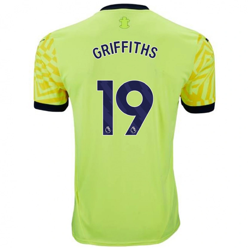 Danxen Hombre Camiseta Alice Griffiths #19 Amarillo 2ª Equipación 2024/25 La Camisa México