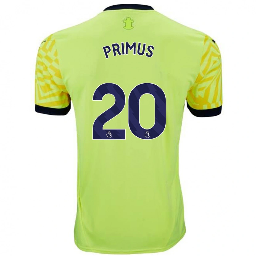 Danxen Hombre Camiseta Atlanta Primus #20 Amarillo 2ª Equipación 2024/25 La Camisa México
