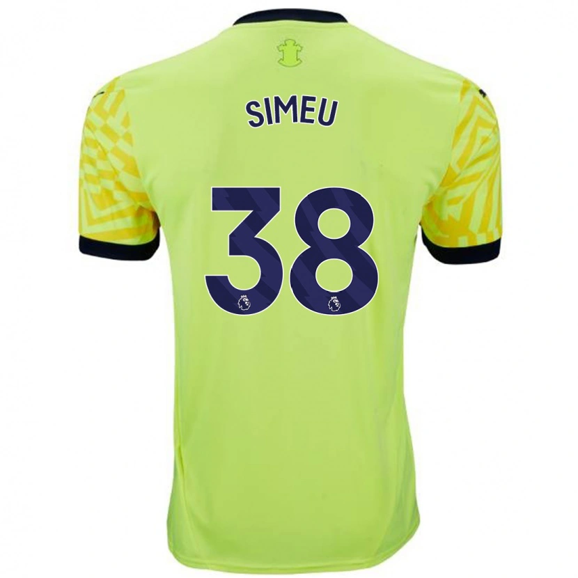 Danxen Hombre Camiseta Dynel Simeu #38 Amarillo 2ª Equipación 2024/25 La Camisa México