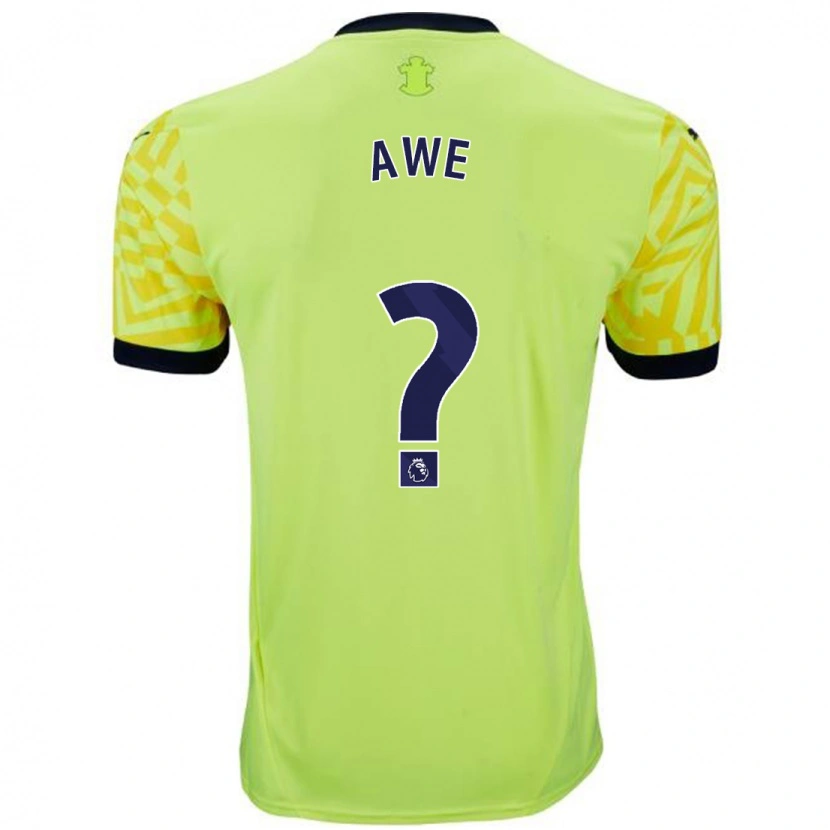 Danxen Hombre Camiseta Zach Awe #0 Amarillo 2ª Equipación 2024/25 La Camisa México