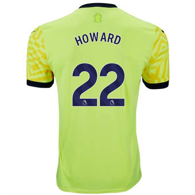 Danxen Hombre Camiseta Bethany-May Howard #22 Amarillo 2ª Equipación 2024/25 La Camisa México