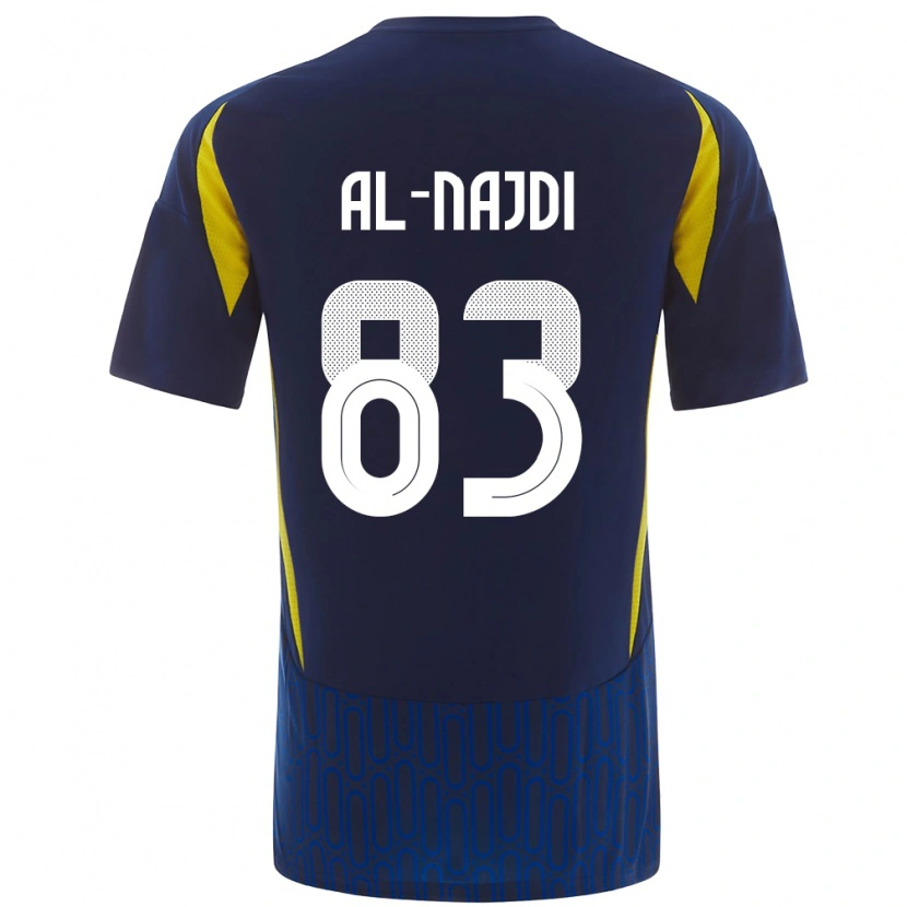 Danxen Hombre Camiseta Salem Al-Najdi #83 Azul Amarillo 2ª Equipación 2024/25 La Camisa México