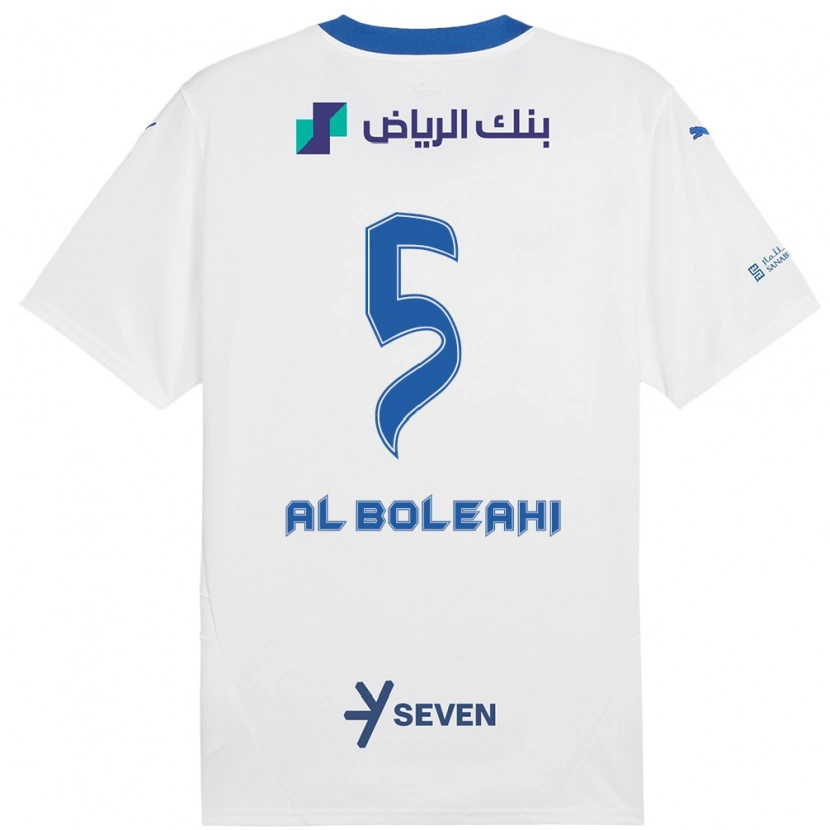 Danxen Hombre Camiseta Ali Al-Bulayhi #5 Blanco Azul 2ª Equipación 2024/25 La Camisa México