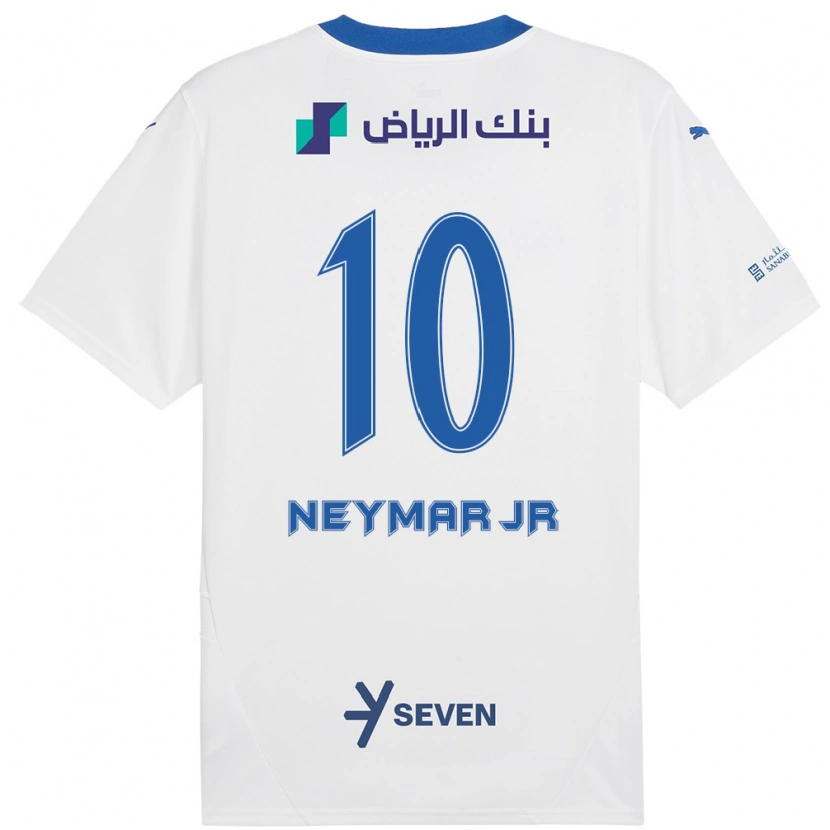 Danxen Hombre Camiseta Neymar #10 Blanco Azul 2ª Equipación 2024/25 La Camisa México