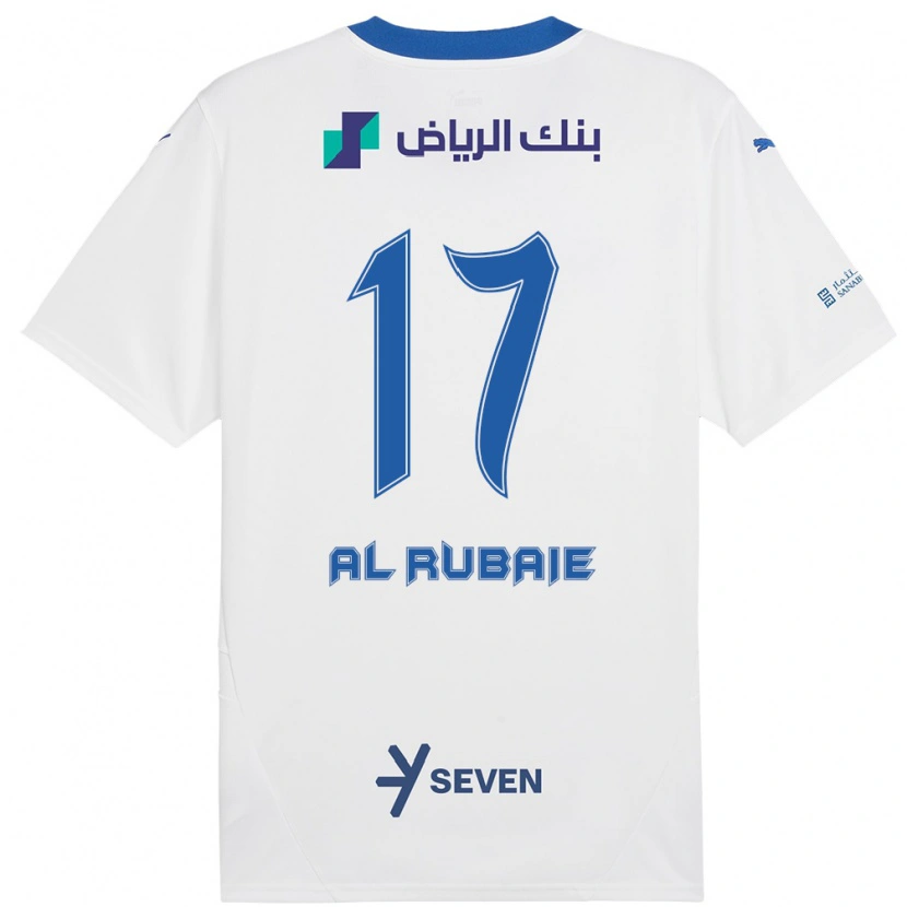 Danxen Hombre Camiseta Mohammed Al-Rubaie #17 Blanco Azul 2ª Equipación 2024/25 La Camisa México