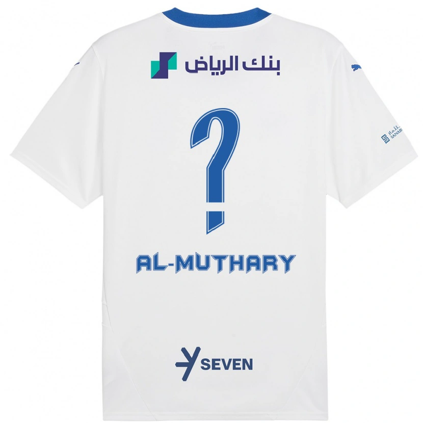 Danxen Hombre Camiseta Saad Al-Muthary #0 Blanco Azul 2ª Equipación 2024/25 La Camisa México