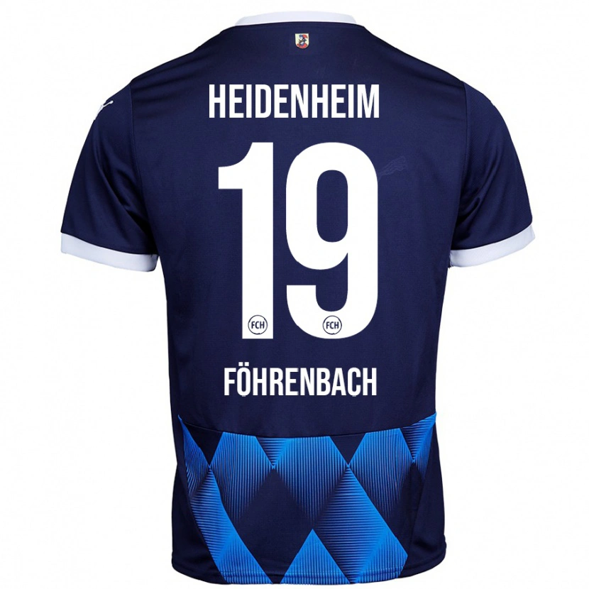Danxen Hombre Camiseta Jonas Föhrenbach #19 Azul Marino Oscuro 2ª Equipación 2024/25 La Camisa México