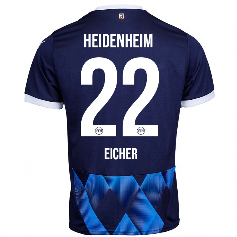 Danxen Hombre Camiseta Vitus Eicher #22 Azul Marino Oscuro 2ª Equipación 2024/25 La Camisa México