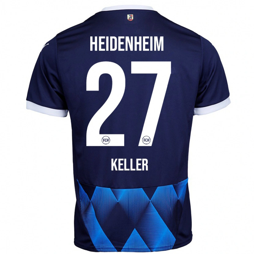 Danxen Hombre Camiseta Thomas Keller #27 Azul Marino Oscuro 2ª Equipación 2024/25 La Camisa México