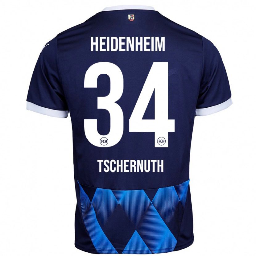 Danxen Hombre Camiseta Paul Tschernuth #34 Azul Marino Oscuro 2ª Equipación 2024/25 La Camisa México