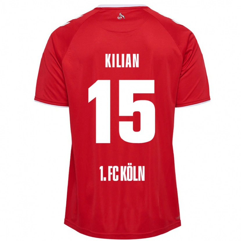 Danxen Hombre Camiseta Luca Kilian #15 Rojo Blanco 2ª Equipación 2024/25 La Camisa México