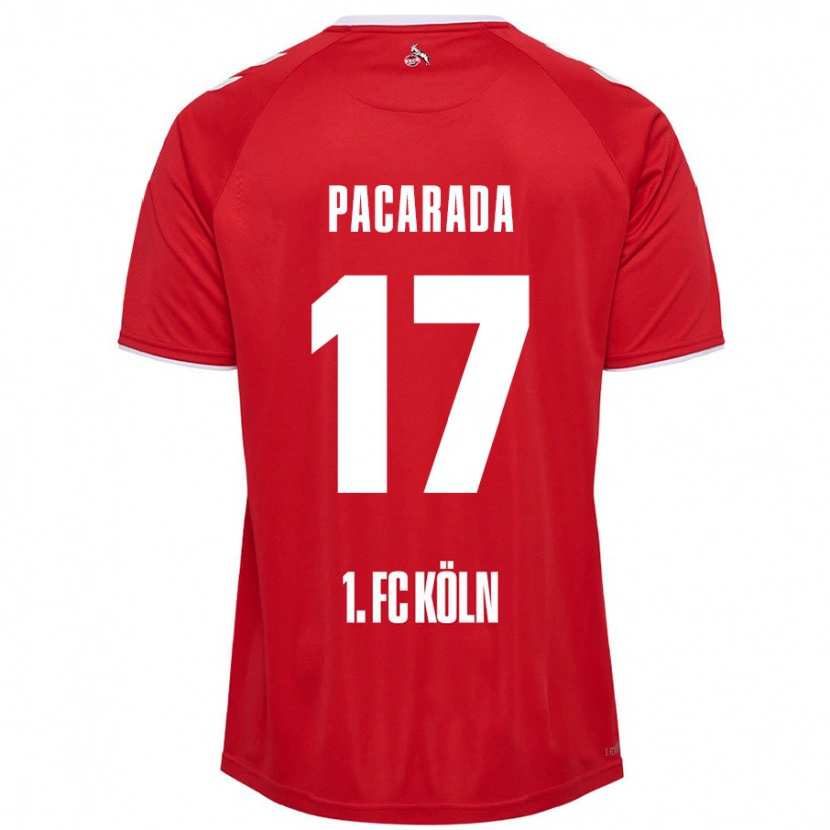 Danxen Hombre Camiseta Leart Paçarada #17 Rojo Blanco 2ª Equipación 2024/25 La Camisa México