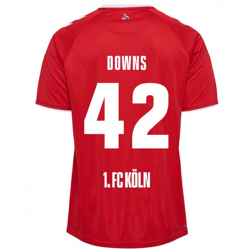 Danxen Hombre Camiseta Damion Downs #42 Rojo Blanco 2ª Equipación 2024/25 La Camisa México