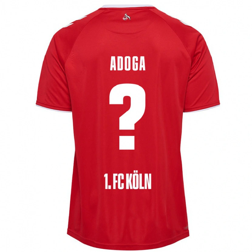 Danxen Hombre Camiseta Brian Adoga #0 Rojo Blanco 2ª Equipación 2024/25 La Camisa México