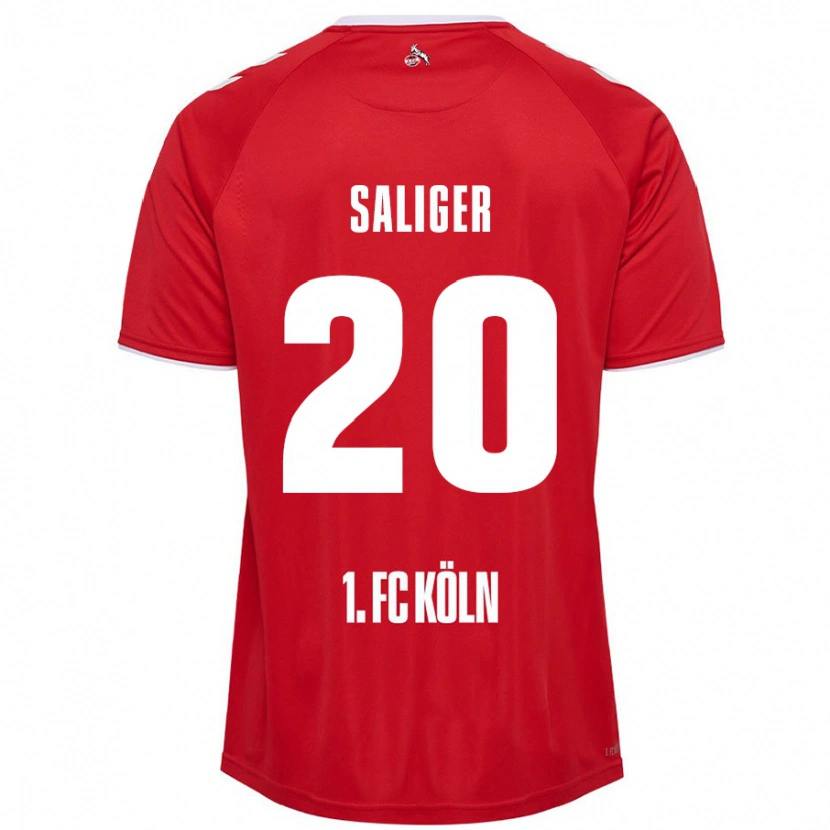 Danxen Hombre Camiseta Jonas Saliger #20 Rojo Blanco 2ª Equipación 2024/25 La Camisa México
