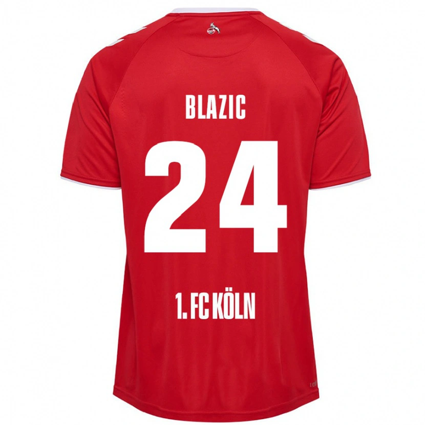 Danxen Hombre Camiseta Alessandro Blazic #24 Rojo Blanco 2ª Equipación 2024/25 La Camisa México