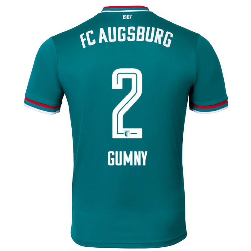 Danxen Hombre Camiseta Robert Gumny #2 Verde Oscuro 2ª Equipación 2024/25 La Camisa México
