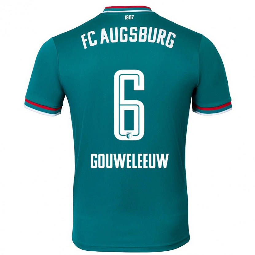 Danxen Hombre Camiseta Jeffrey Gouweleeuw #6 Verde Oscuro 2ª Equipación 2024/25 La Camisa México