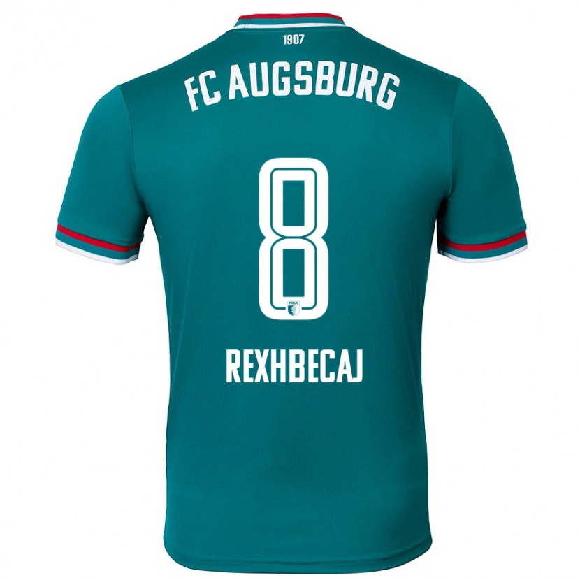 Danxen Hombre Camiseta Elvis Rexhbecaj #8 Verde Oscuro 2ª Equipación 2024/25 La Camisa México