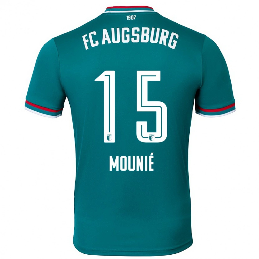 Danxen Hombre Camiseta Steve Mounié #15 Verde Oscuro 2ª Equipación 2024/25 La Camisa México