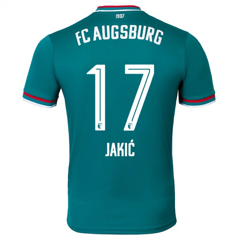 Danxen Hombre Camiseta Kristijan Jakic #17 Verde Oscuro 2ª Equipación 2024/25 La Camisa México