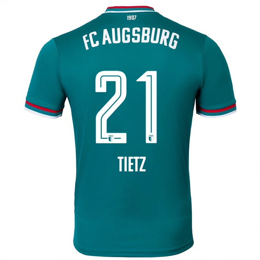 Danxen Hombre Camiseta Phillip Tietz #21 Verde Oscuro 2ª Equipación 2024/25 La Camisa México