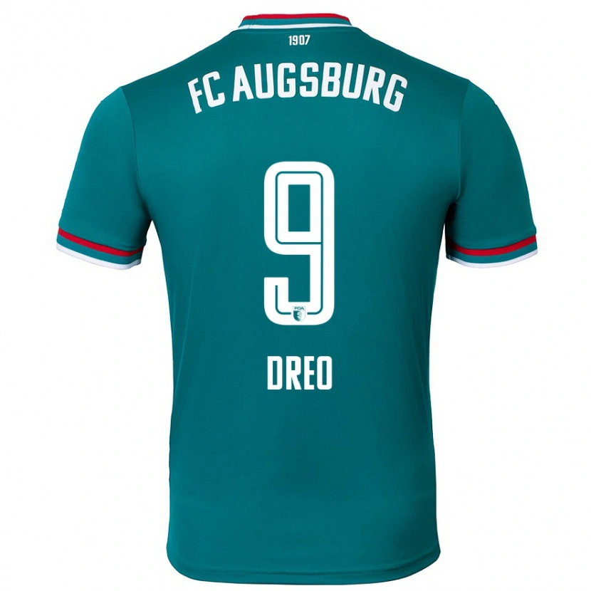 Danxen Hombre Camiseta David Dreo #9 Verde Oscuro 2ª Equipación 2024/25 La Camisa México