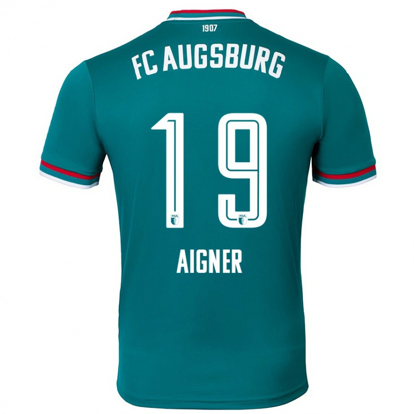 Danxen Hombre Camiseta Lukas Aigner #19 Verde Oscuro 2ª Equipación 2024/25 La Camisa México