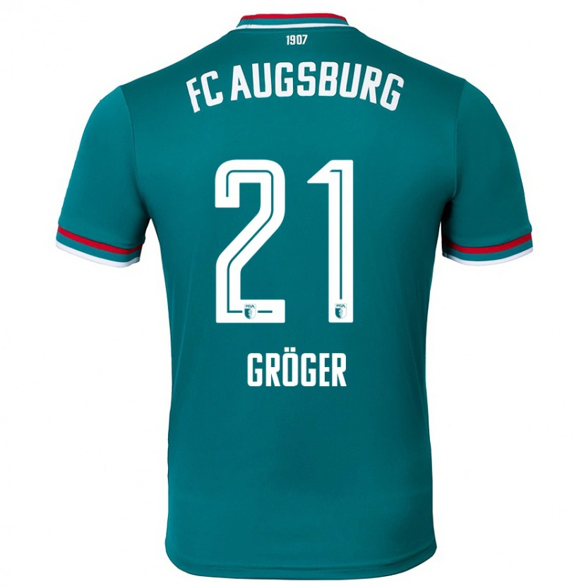 Danxen Hombre Camiseta Elias Gröger #21 Verde Oscuro 2ª Equipación 2024/25 La Camisa México