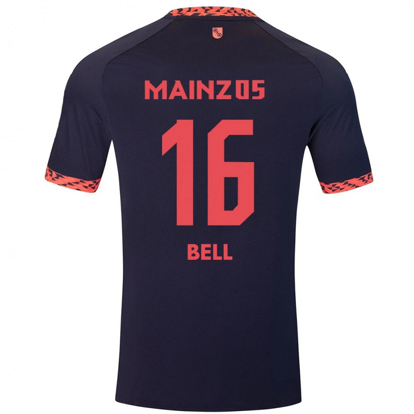 Danxen Hombre Camiseta Stefan Bell #16 Azul Coral Rojo 2ª Equipación 2024/25 La Camisa México