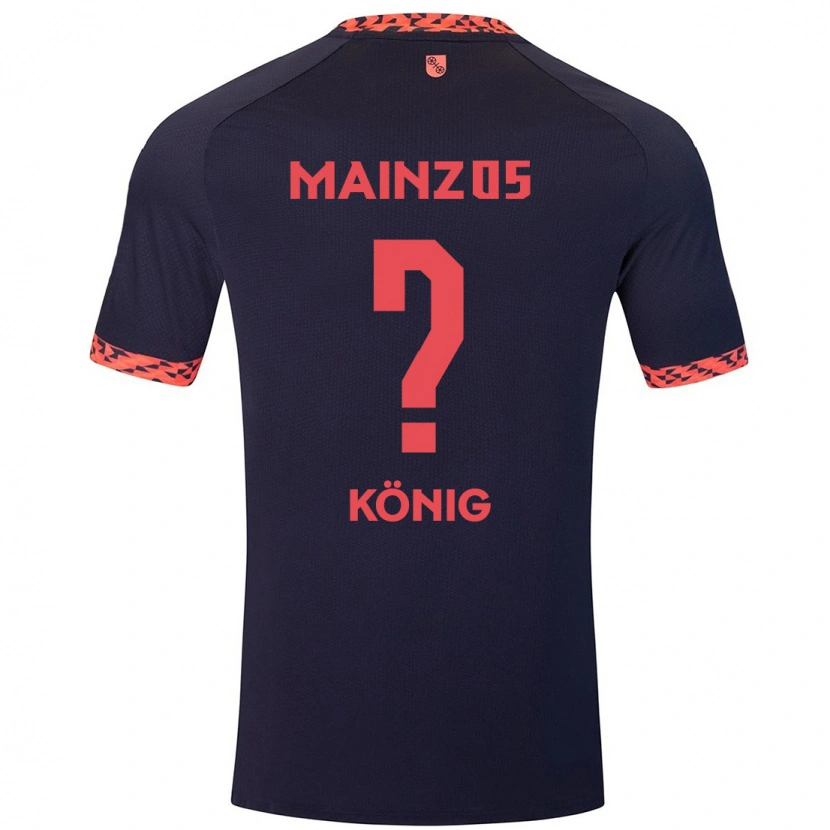 Danxen Hombre Camiseta Raúl König #0 Azul Coral Rojo 2ª Equipación 2024/25 La Camisa México