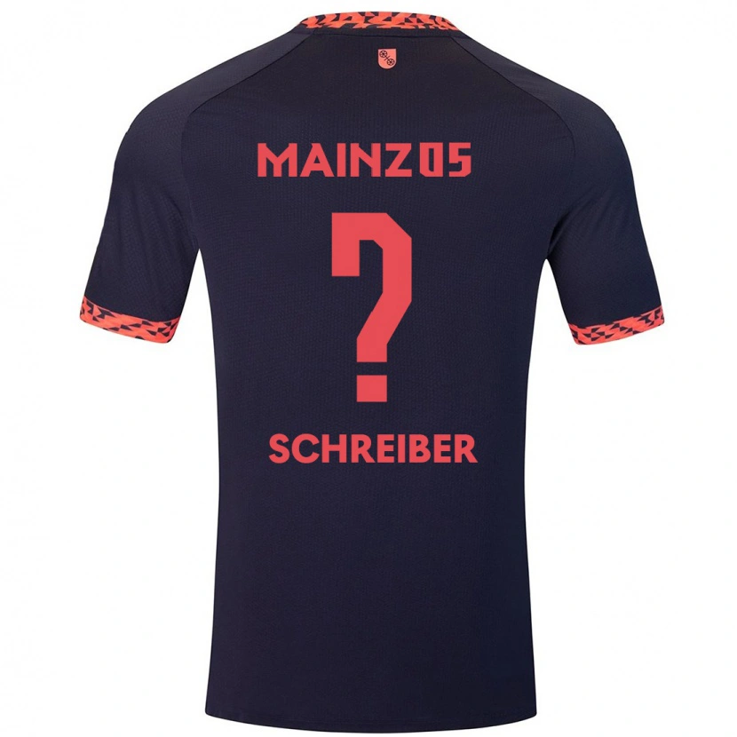 Danxen Hombre Camiseta Philipp Schreiber #0 Azul Coral Rojo 2ª Equipación 2024/25 La Camisa México