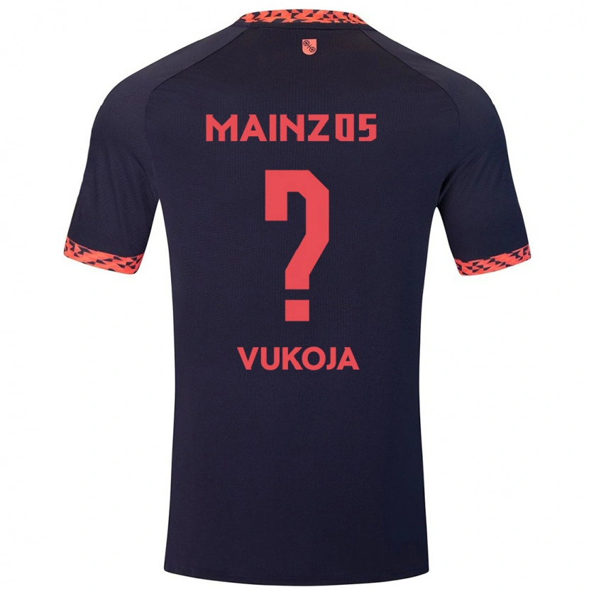 Danxen Hombre Camiseta Luka Vukoja #0 Azul Coral Rojo 2ª Equipación 2024/25 La Camisa México