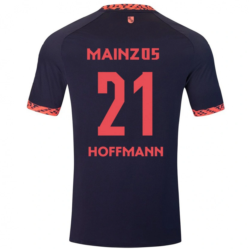 Danxen Hombre Camiseta Leon Hoffmann #21 Azul Coral Rojo 2ª Equipación 2024/25 La Camisa México