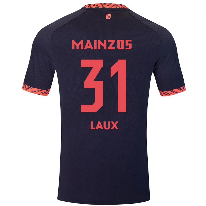 Danxen Hombre Camiseta Lucas Laux #31 Azul Coral Rojo 2ª Equipación 2024/25 La Camisa México
