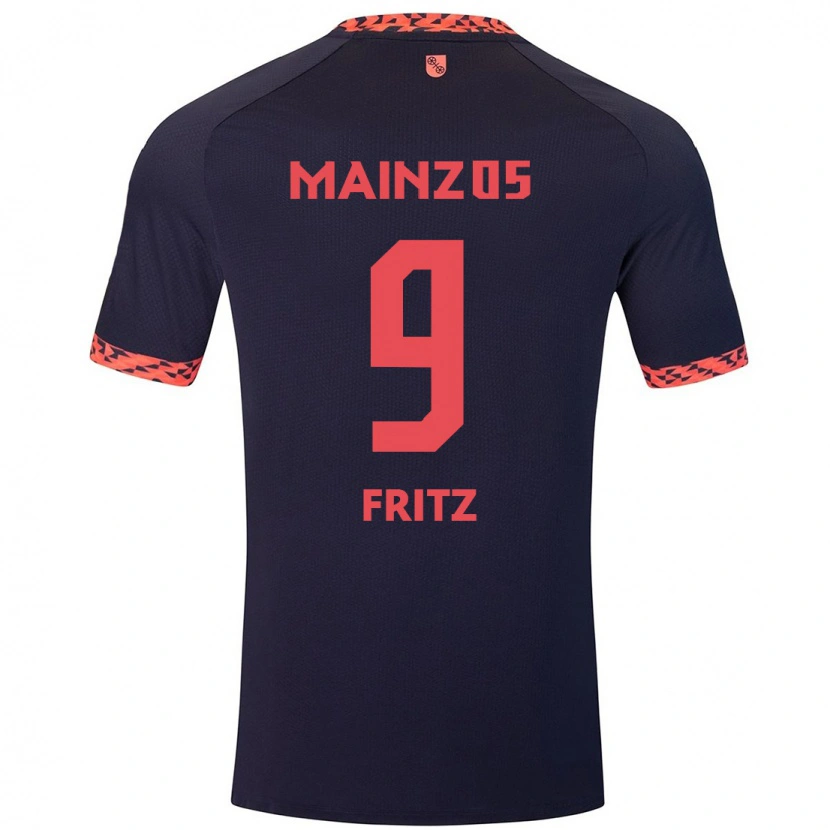 Danxen Hombre Camiseta April Fritz #9 Azul Coral Rojo 2ª Equipación 2024/25 La Camisa México