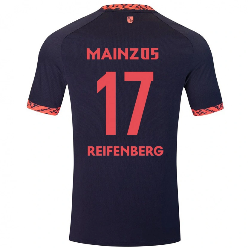 Danxen Hombre Camiseta Michelle Reifenberg #17 Azul Coral Rojo 2ª Equipación 2024/25 La Camisa México