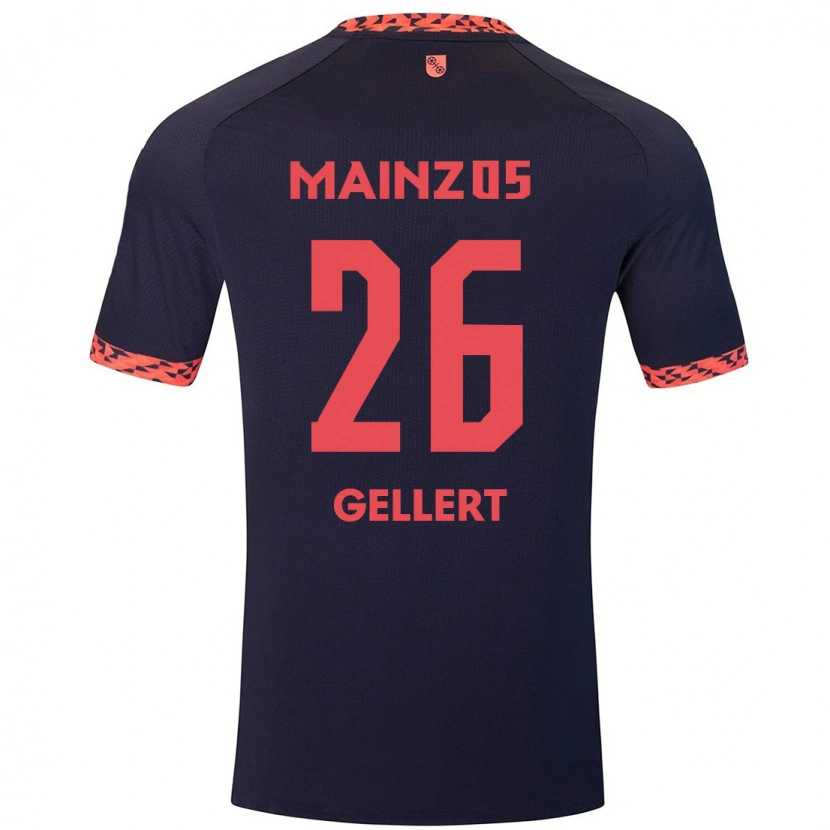 Danxen Hombre Camiseta Mona Gellert #26 Azul Coral Rojo 2ª Equipación 2024/25 La Camisa México