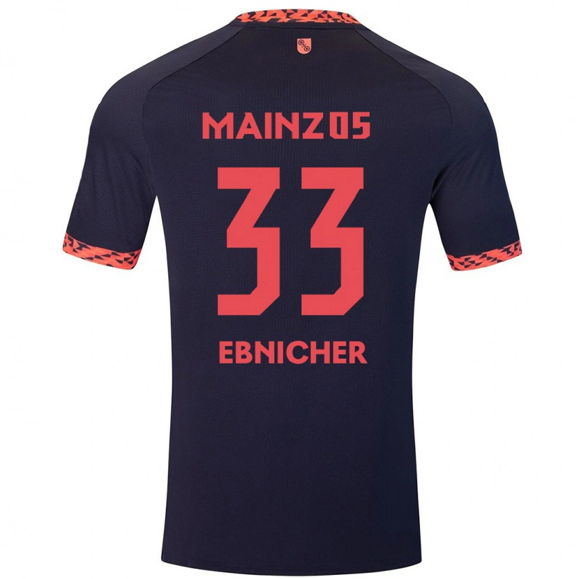 Danxen Hombre Camiseta Sabine Ebnicher #33 Azul Coral Rojo 2ª Equipación 2024/25 La Camisa México