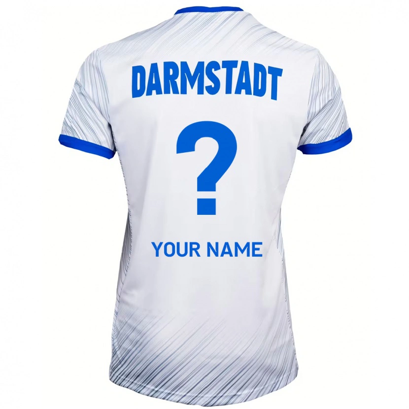 Danxen Hombre Camiseta Su Nombre #0 Blanco Azul 2ª Equipación 2024/25 La Camisa México