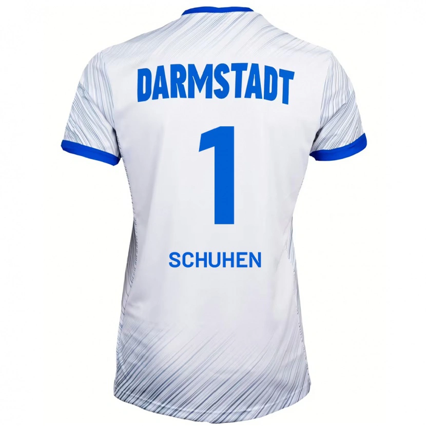 Danxen Hombre Camiseta Marcel Schuhen #1 Blanco Azul 2ª Equipación 2024/25 La Camisa México